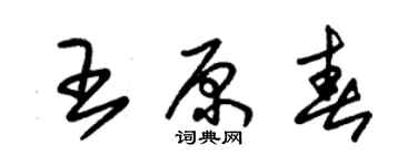 朱錫榮王原春草書個性簽名怎么寫