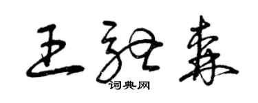 曾慶福王馳森草書個性簽名怎么寫