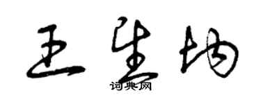 曾慶福王望均草書個性簽名怎么寫