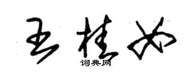 朱錫榮王桂女草書個性簽名怎么寫