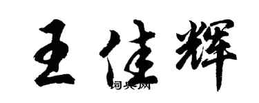 胡問遂王佳輝行書個性簽名怎么寫