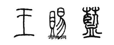 陳墨王賜藍篆書個性簽名怎么寫