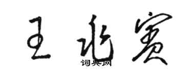 駱恆光王兆賓草書個性簽名怎么寫