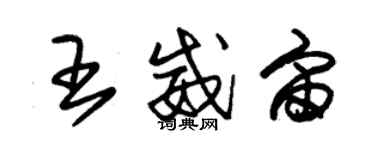 朱錫榮王威宙草書個性簽名怎么寫