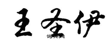 胡問遂王聖伊行書個性簽名怎么寫