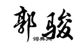 胡問遂郭駿行書個性簽名怎么寫