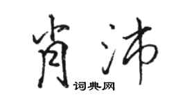 駱恆光肖沛行書個性簽名怎么寫