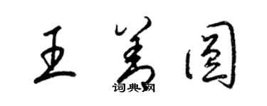 梁錦英王善圓草書個性簽名怎么寫