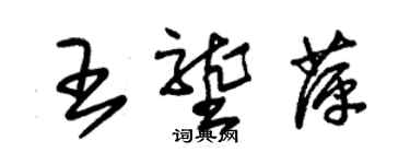 朱錫榮王壟萍草書個性簽名怎么寫