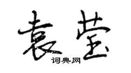 曾慶福袁瑩行書個性簽名怎么寫