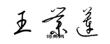 梁錦英王業蓮草書個性簽名怎么寫