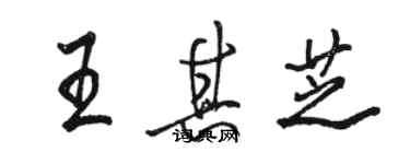 駱恆光王其芝行書個性簽名怎么寫