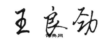駱恆光王良勁行書個性簽名怎么寫
