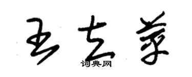 朱錫榮王立苹草書個性簽名怎么寫
