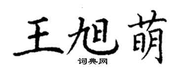 丁謙王旭萌楷書個性簽名怎么寫
