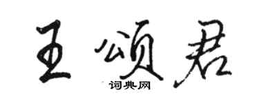 駱恆光王頌君行書個性簽名怎么寫