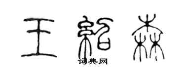 陳聲遠王紹森篆書個性簽名怎么寫