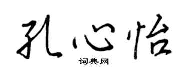 王正良孔心怡行書個性簽名怎么寫