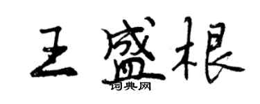 曾慶福王盛根行書個性簽名怎么寫