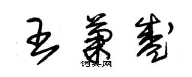 朱錫榮王菊盛草書個性簽名怎么寫