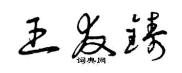 曾慶福王友鑄草書個性簽名怎么寫