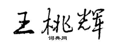 曾慶福王桃輝行書個性簽名怎么寫