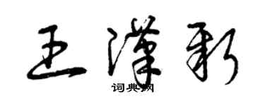 曾慶福王漢新草書個性簽名怎么寫