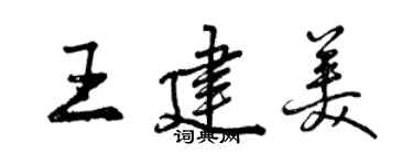 曾慶福王建美行書個性簽名怎么寫