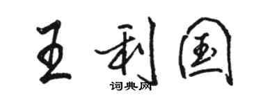 駱恆光王利國行書個性簽名怎么寫