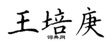 丁謙王培庚楷書個性簽名怎么寫