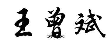 胡問遂王曾斌行書個性簽名怎么寫