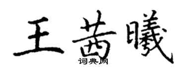 丁謙王茜曦楷書個性簽名怎么寫