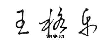 駱恆光王格樂草書個性簽名怎么寫