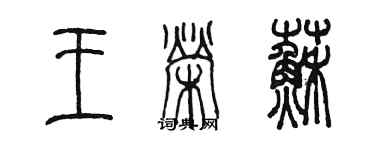 陳墨王榮蘇篆書個性簽名怎么寫