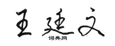 駱恆光王廷文行書個性簽名怎么寫