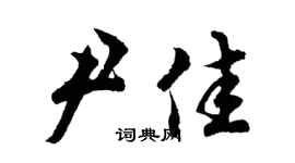 胡問遂尹佳行書個性簽名怎么寫