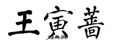 翁闓運王寅薔楷書個性簽名怎么寫