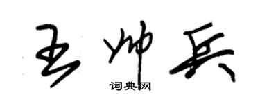 朱錫榮王帥兵草書個性簽名怎么寫