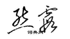 駱恆光熊霞草書個性簽名怎么寫