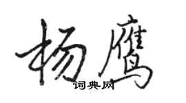 駱恆光楊鷹行書個性簽名怎么寫