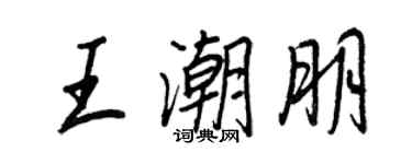 王正良王潮朋行書個性簽名怎么寫