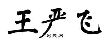 翁闓運王嚴飛楷書個性簽名怎么寫