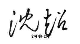 駱恆光沈超草書個性簽名怎么寫