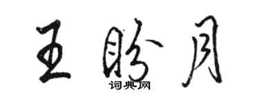 駱恆光王盼月行書個性簽名怎么寫