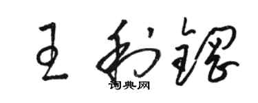 駱恆光王利鋼草書個性簽名怎么寫