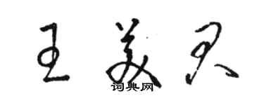 駱恆光王美君草書個性簽名怎么寫