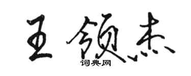 駱恆光王領傑行書個性簽名怎么寫