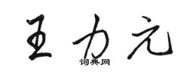 駱恆光王力元行書個性簽名怎么寫