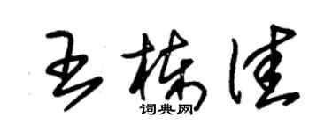 朱錫榮王棟佳草書個性簽名怎么寫
