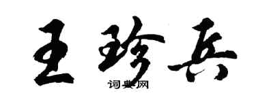胡問遂王珍兵行書個性簽名怎么寫